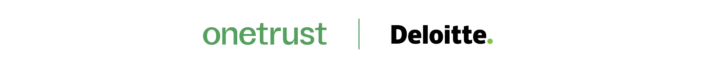 OneTrust and Deloitte logos, color